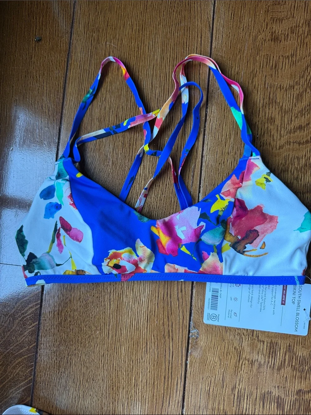 Athleta Blue Floral High-Waist Bikini Set NWT size small